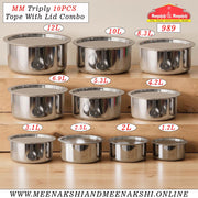MM Triply 10PCS Tope With Lid Combo