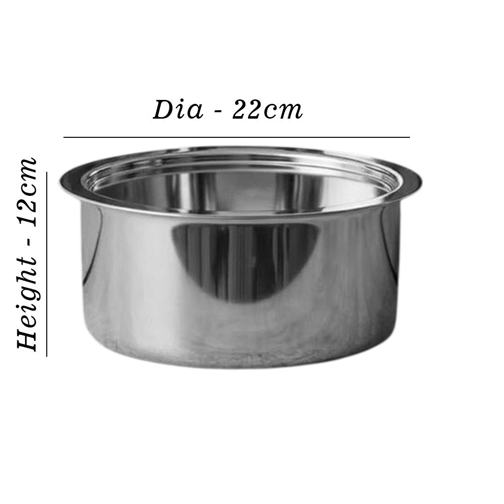MM Triply 3PCS Medium Tope With Lid (22cm & 24cm & 26cm)
