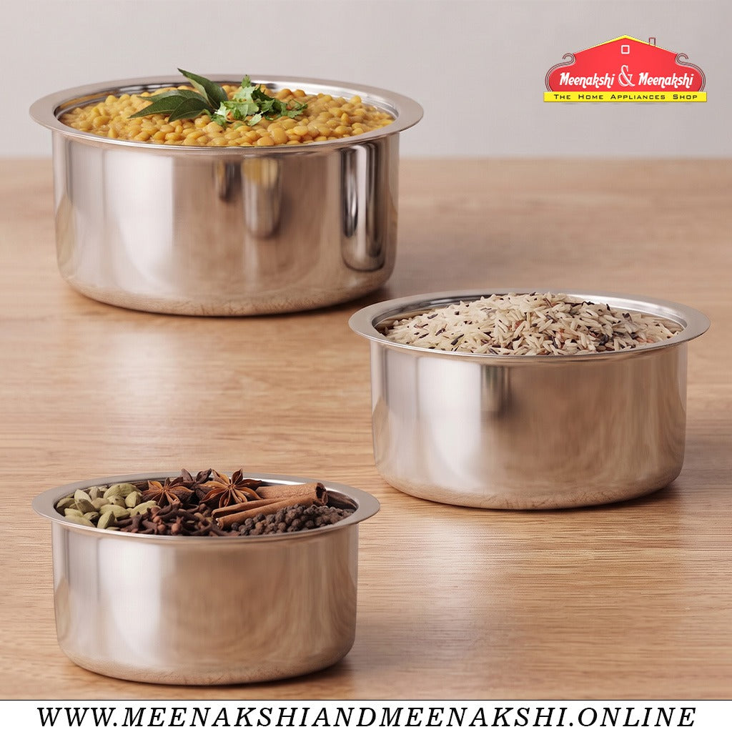 MM Triply 3PCS Big Tope With Lid (28cm & 30cm & 32cm)
