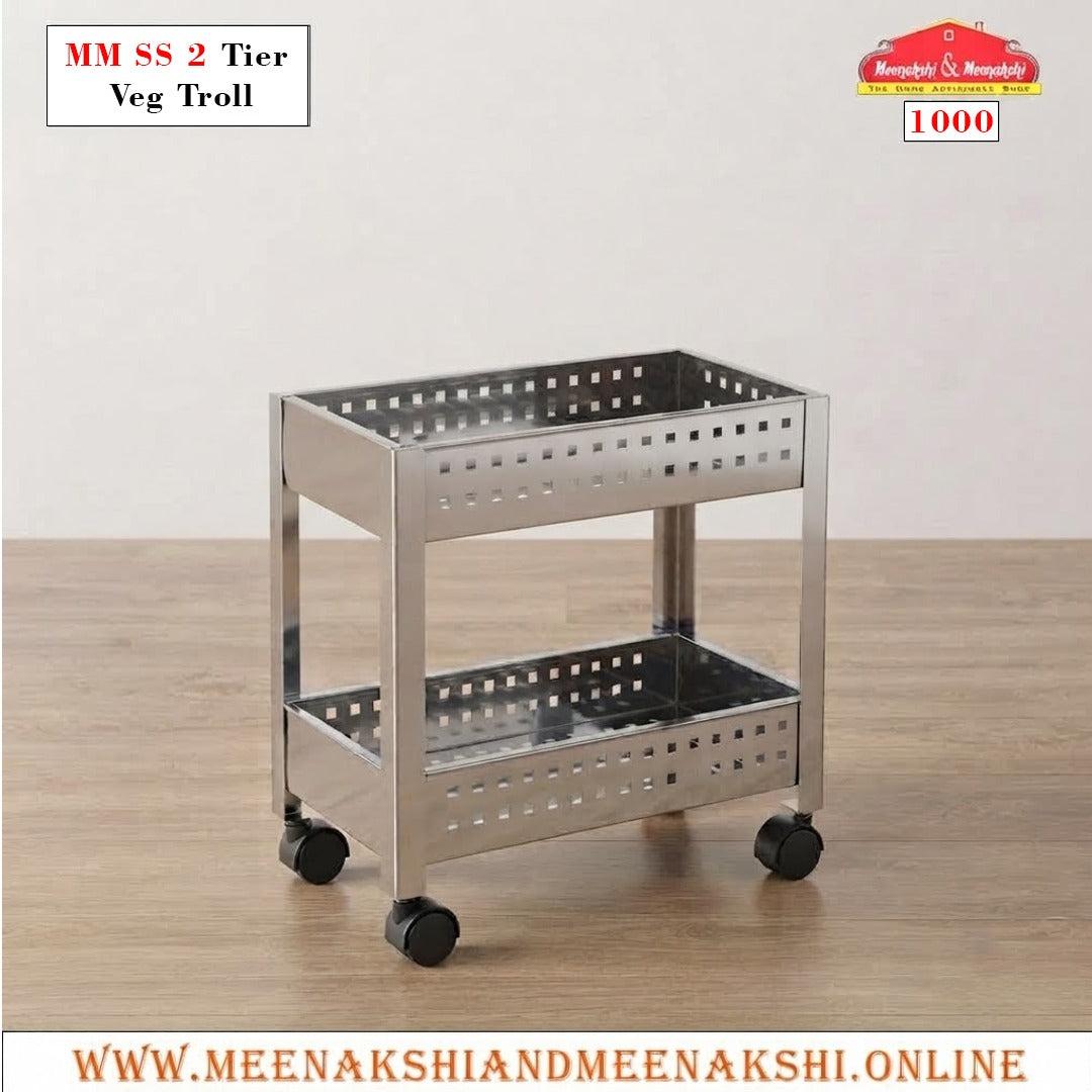 MM SS 2 Tier Veg Trolly 1000
