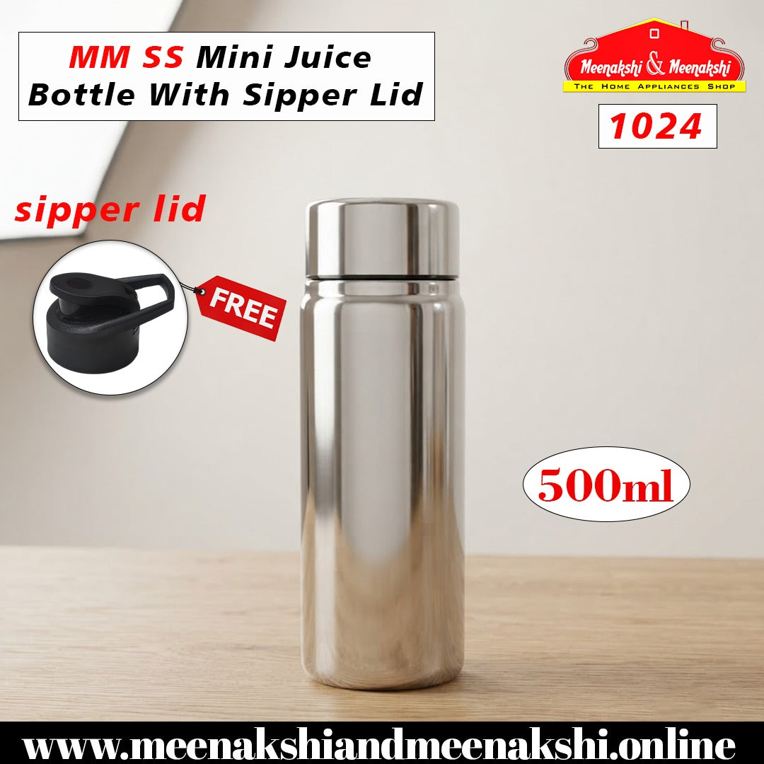 MM SS Mini Juice Bottle With Sipper Lid 500ml
