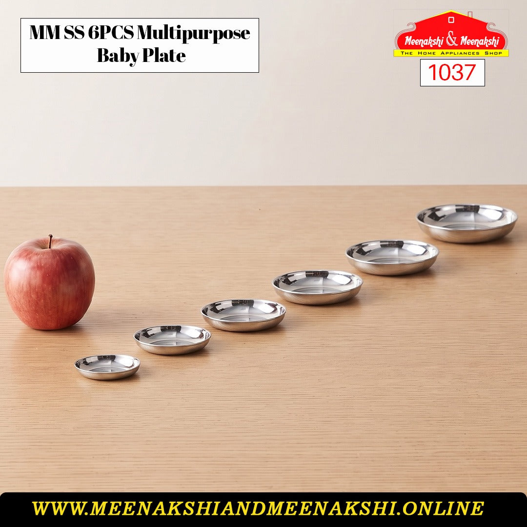 MM SS 6PCS Multipurpose Baby Plate 1037