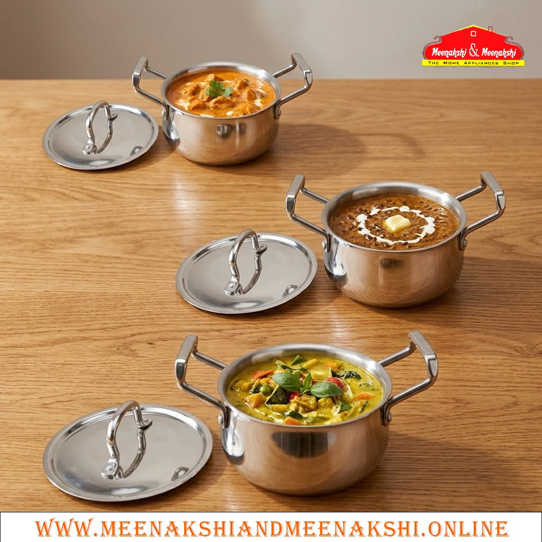 MM 3PCS Triply Handi With Lid Combo 1070
