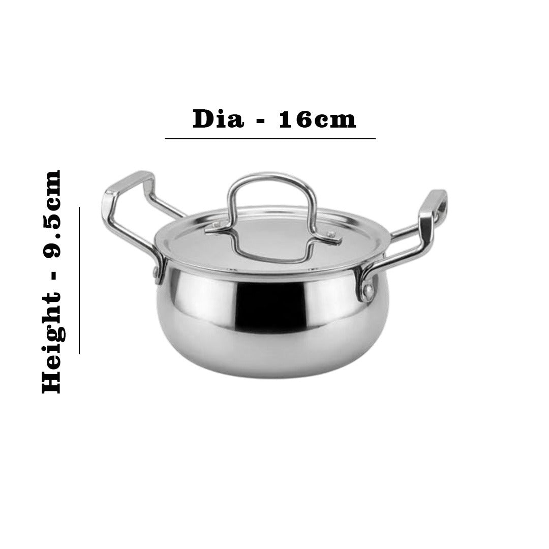 MM 3PCS Triply Handi With Lid Combo 1070