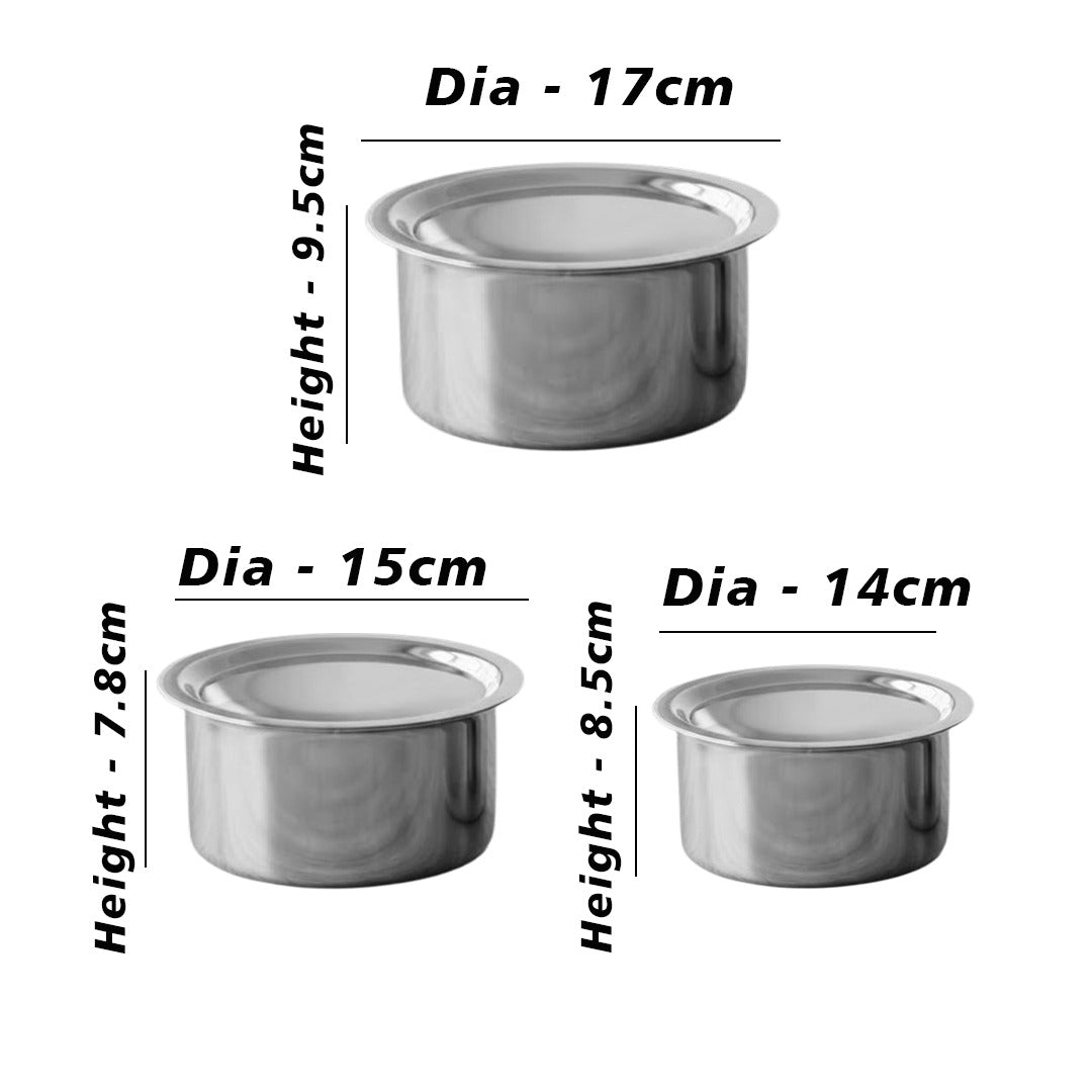MM Thickply 3PCS Medium Tope Set With Lid 1091