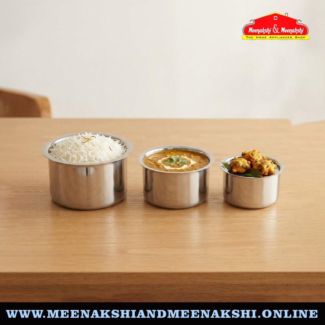 MM Thickply 3PCS Small Flat Tope Set With Lid 1094