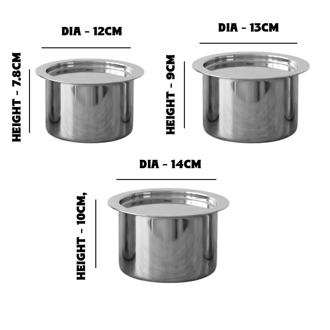 MM Thickply 6PCS Flat Tope Set With Lid 1096
