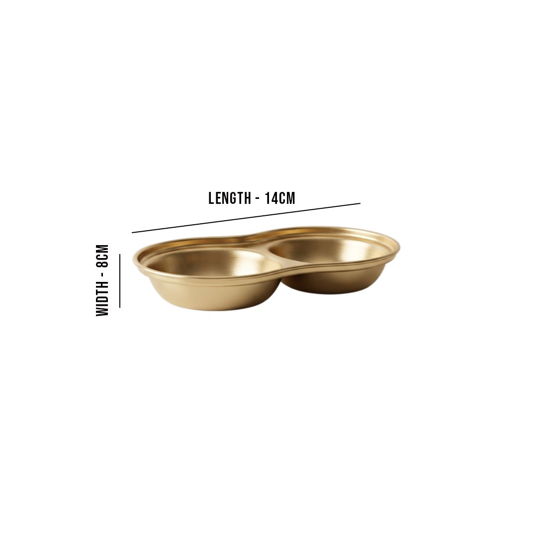 MM SS Gold PVD Coating Round Sauce Plate 14cm 1099
