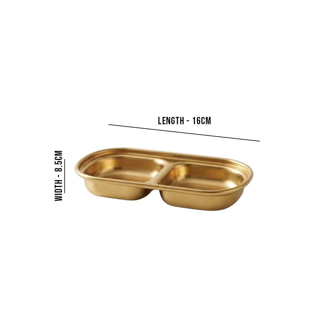MM SS Gold PVD Coating Square Sauce Plate 16cm 1100