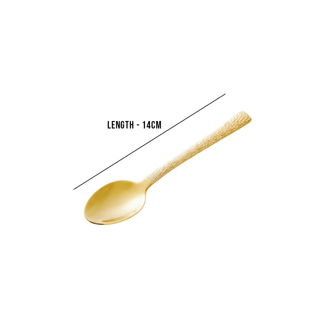 MM SS 6PCS Gold PVD Coating Spoon 15cm 1102