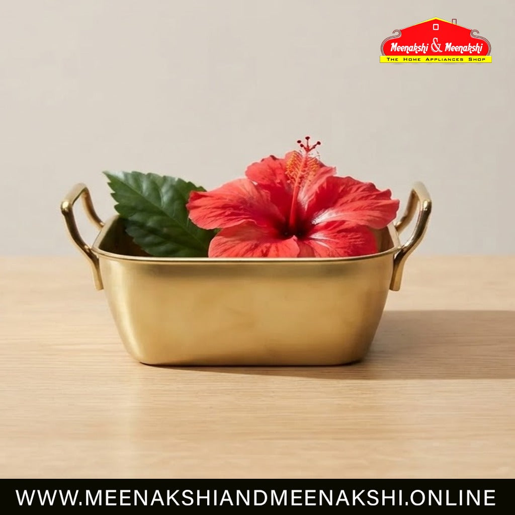 MM SS Gold PVD Coating Square Bowl 400ml 523