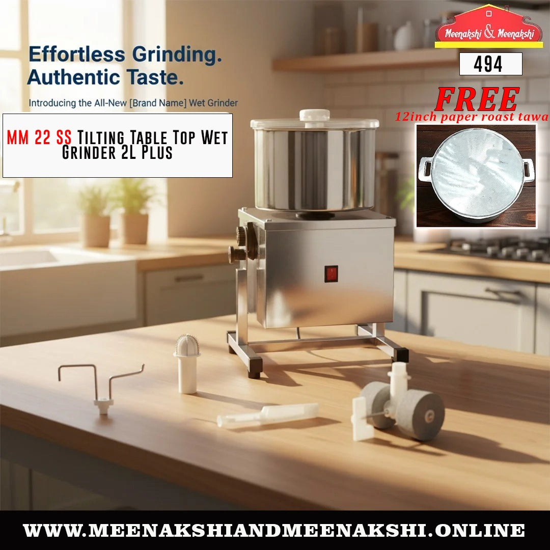 MM 22 SS Tilting Table Top Wet Grinder 2L Plus 494