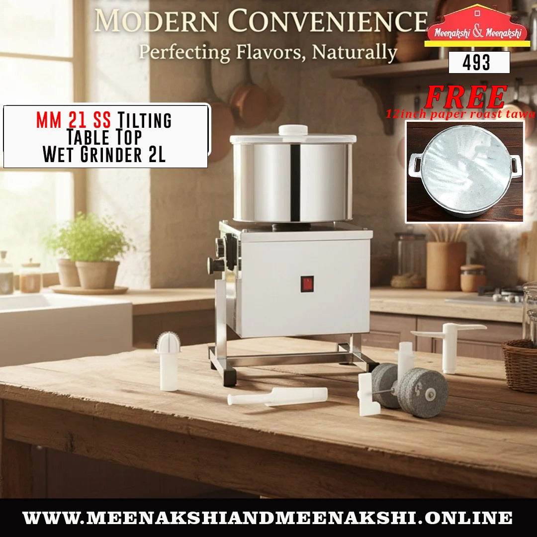 MM 21 SS Tilting Table Top Wet Grinder 2L  493