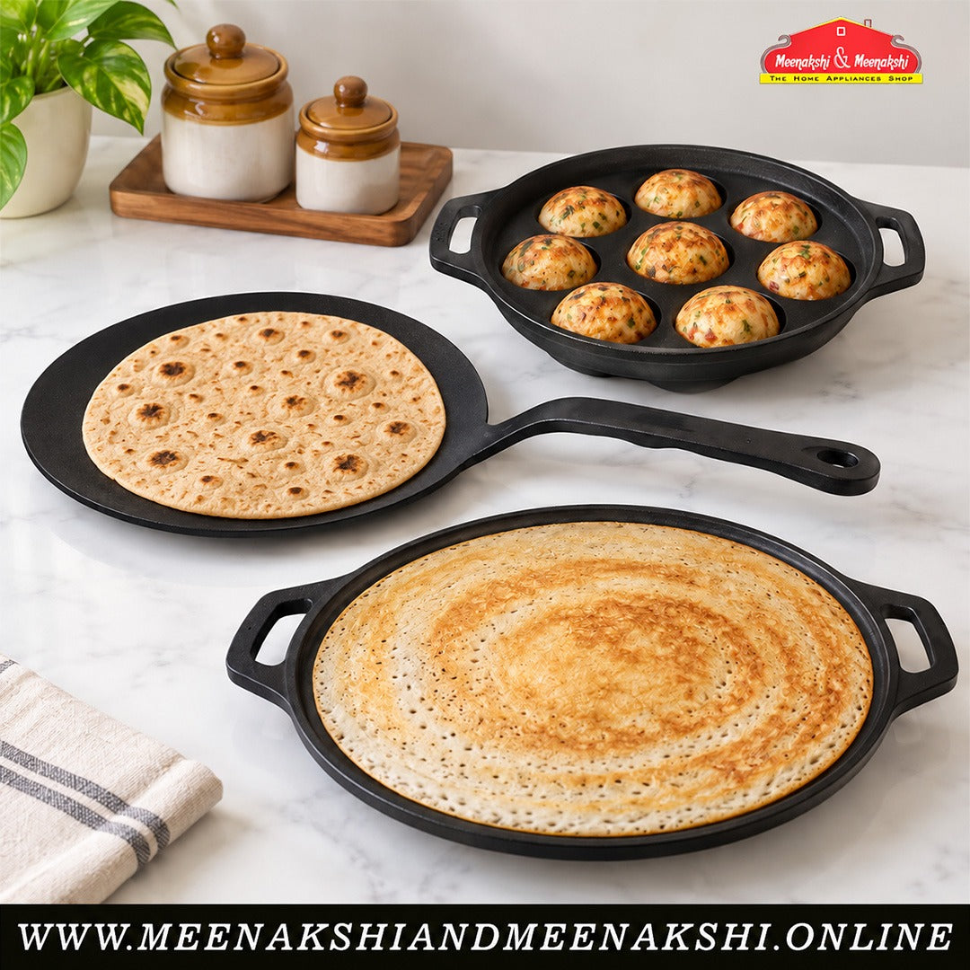 MM CI Buy 1 Dosa Tawa Get 2 (PaniyaraKal & Rotti Tawa) Free 1231