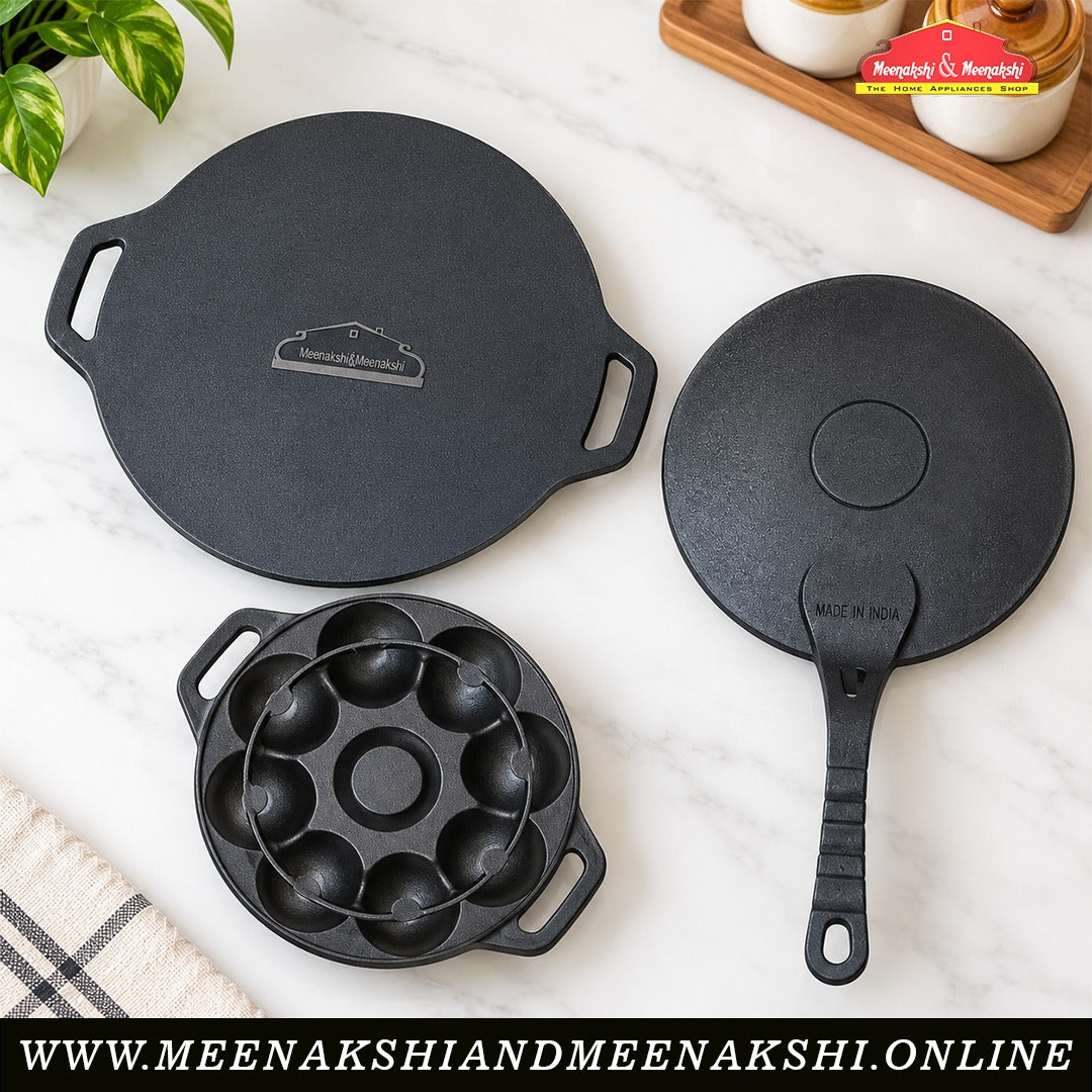 MM CI Buy 1 Dosa Tawa Get 2 (PaniyaraKal & Rotti Tawa) Free 1231