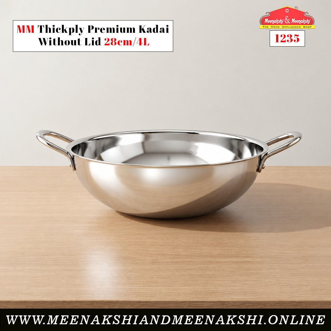 MM Thickply Premium Kadai Without Lid 28cm/4L 1235