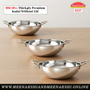 MM Thickply 3PCS Premium Kadai Without LId Combo