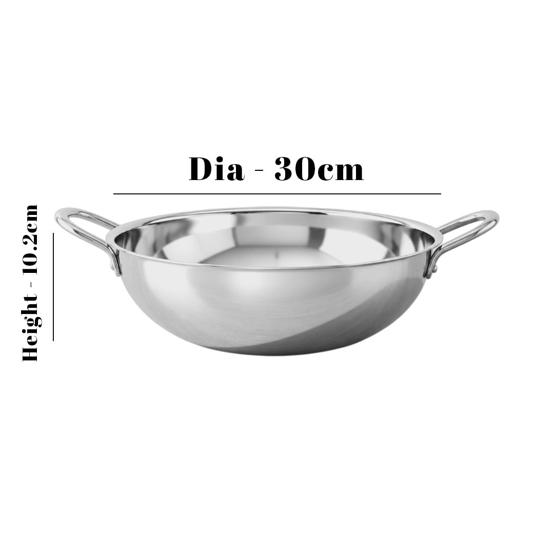 MM Thickply Premium Kadai Without Lid 30cm/5L 1236