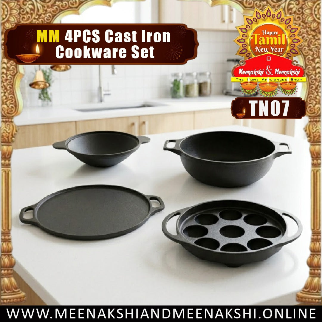 MM 4PCS Cast Iron Cookware Set TN07