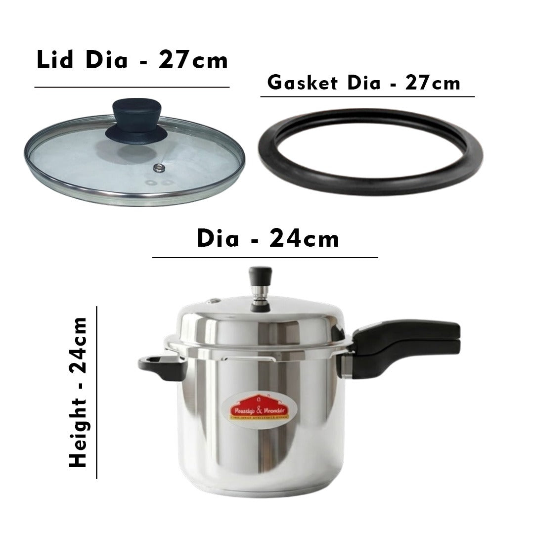 MM PC Triply 10L Cooker + 6.5L Pressure Pan 091