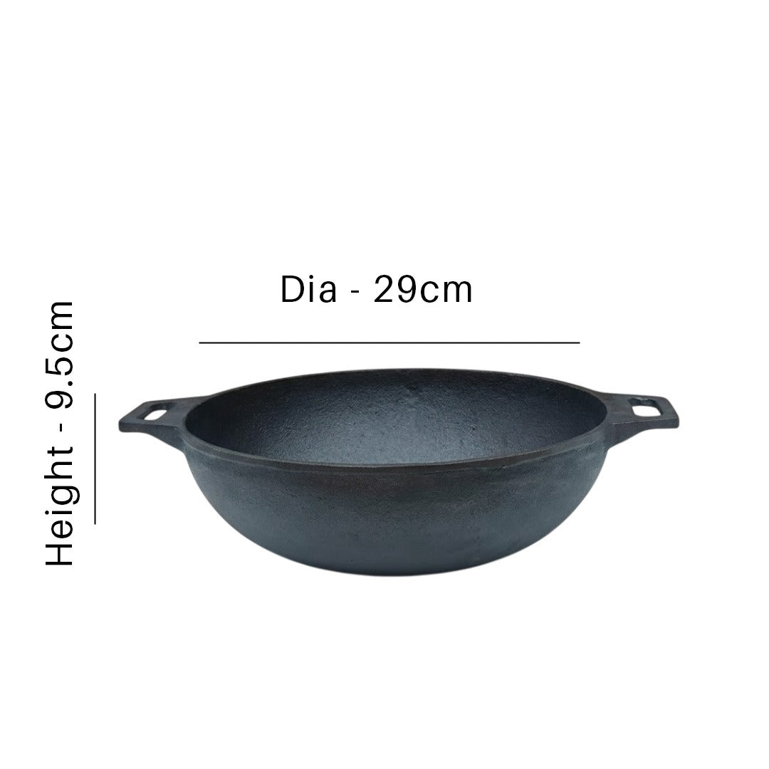 MM CI 12inch Medium Flat Kadai 120