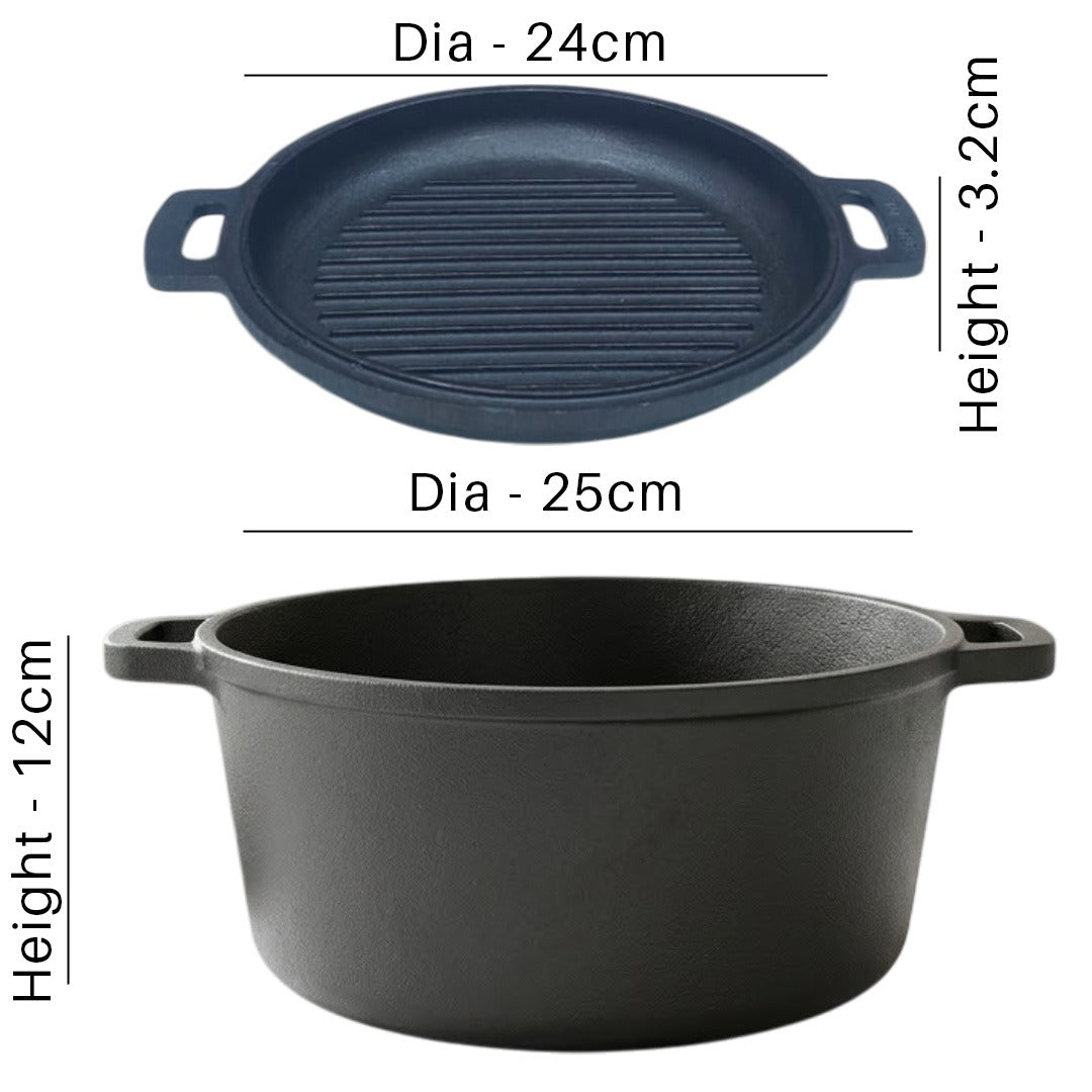 MM CI 5L Dutch Oven Bottom & Lid 132