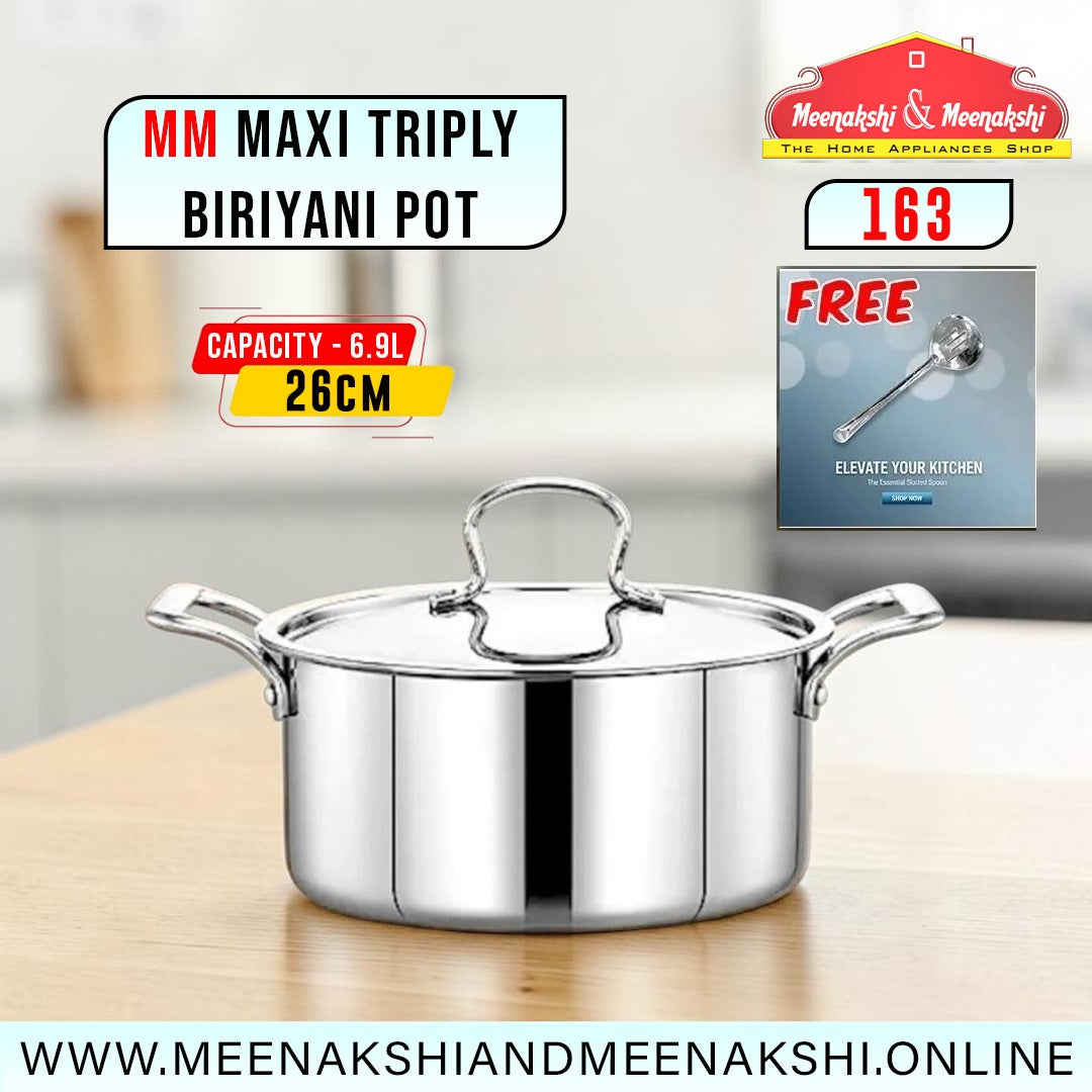 MM Maxi Triply Biriyani Pot 26cm/6.9L 163