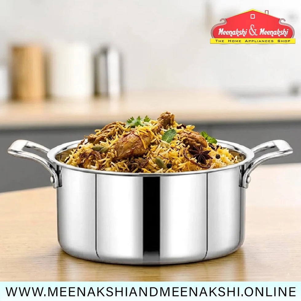 MM Triply 4PCS Cookware + 32CM Biriyani Pot Combo