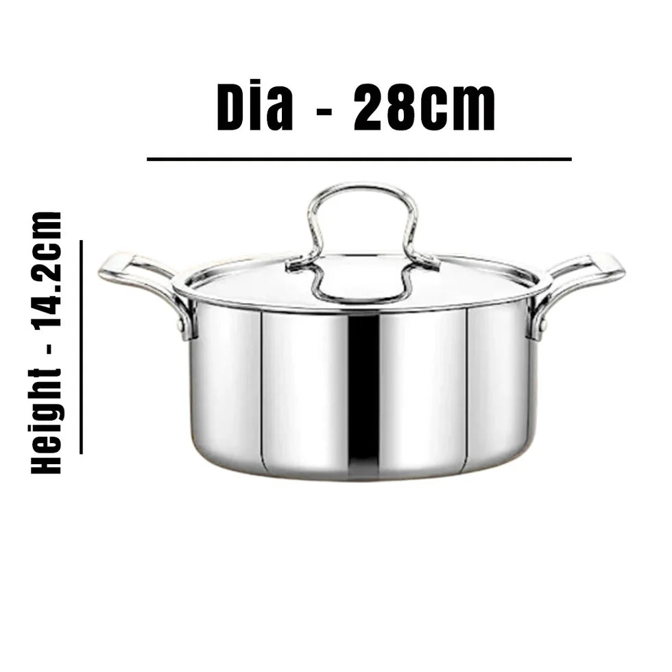 MM Triply 4PCS Cookware + 28CM Biriyani Pot Combo