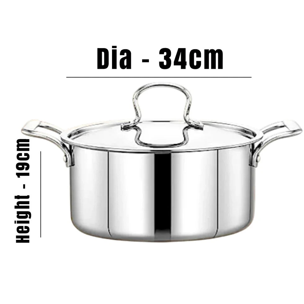 MM Triply 4PCS Cookware + 34CM Biriyani Pot Combo