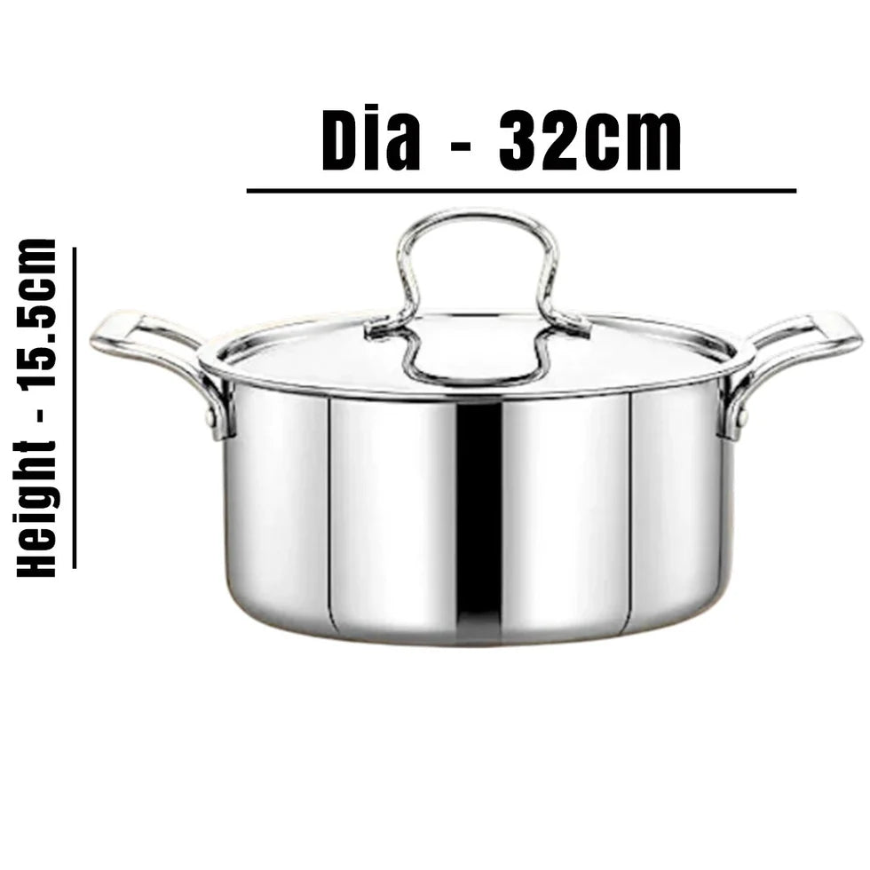 MM Triply 4PCS Cookware + 32CM Biriyani Pot Combo