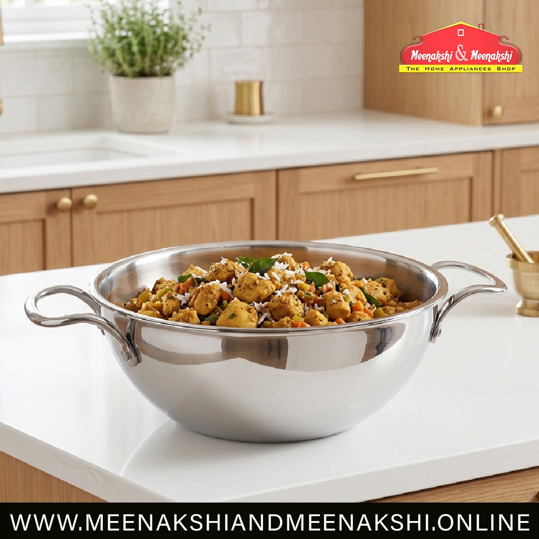 MM Triply Extra Deep Kadai With Lid 28cm/4.6L 172