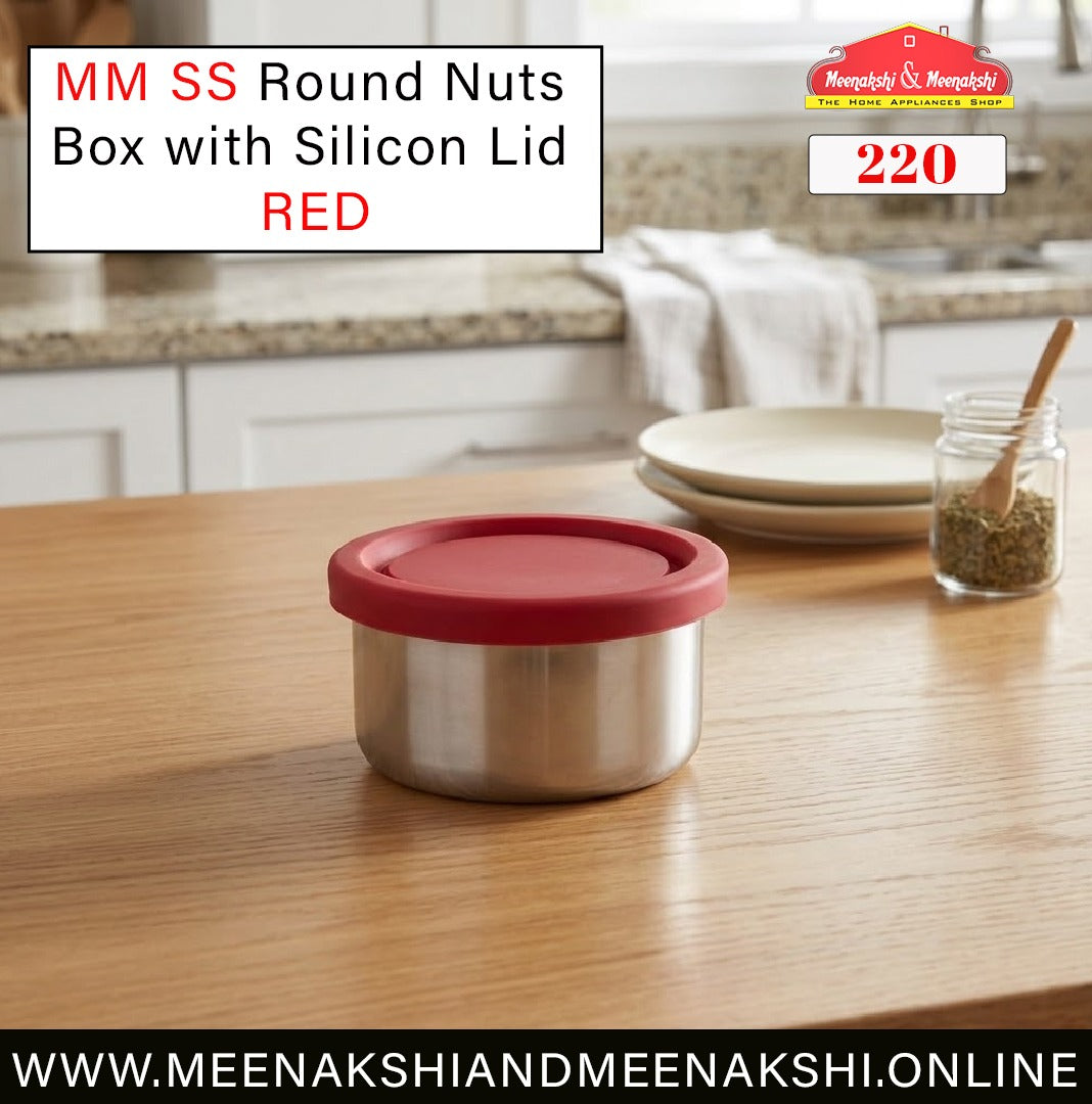 MM SS Round Nuts Box with Silicon Lid 80ml