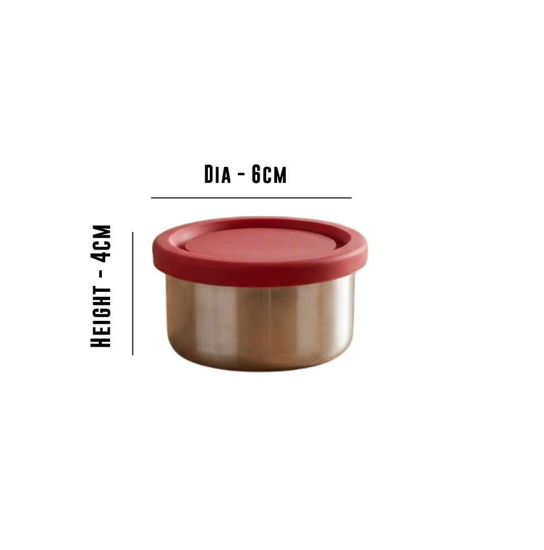 MM SS Round Nuts Box with Silicon Lid 80ml