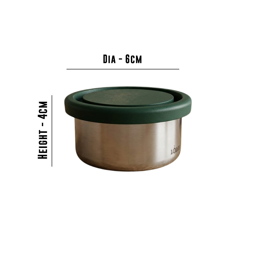 MM SS Round Nuts Box with Silicon Lid 80ml