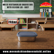 MM SS Rectangular Snacks Box With Silicon Lid 200ml