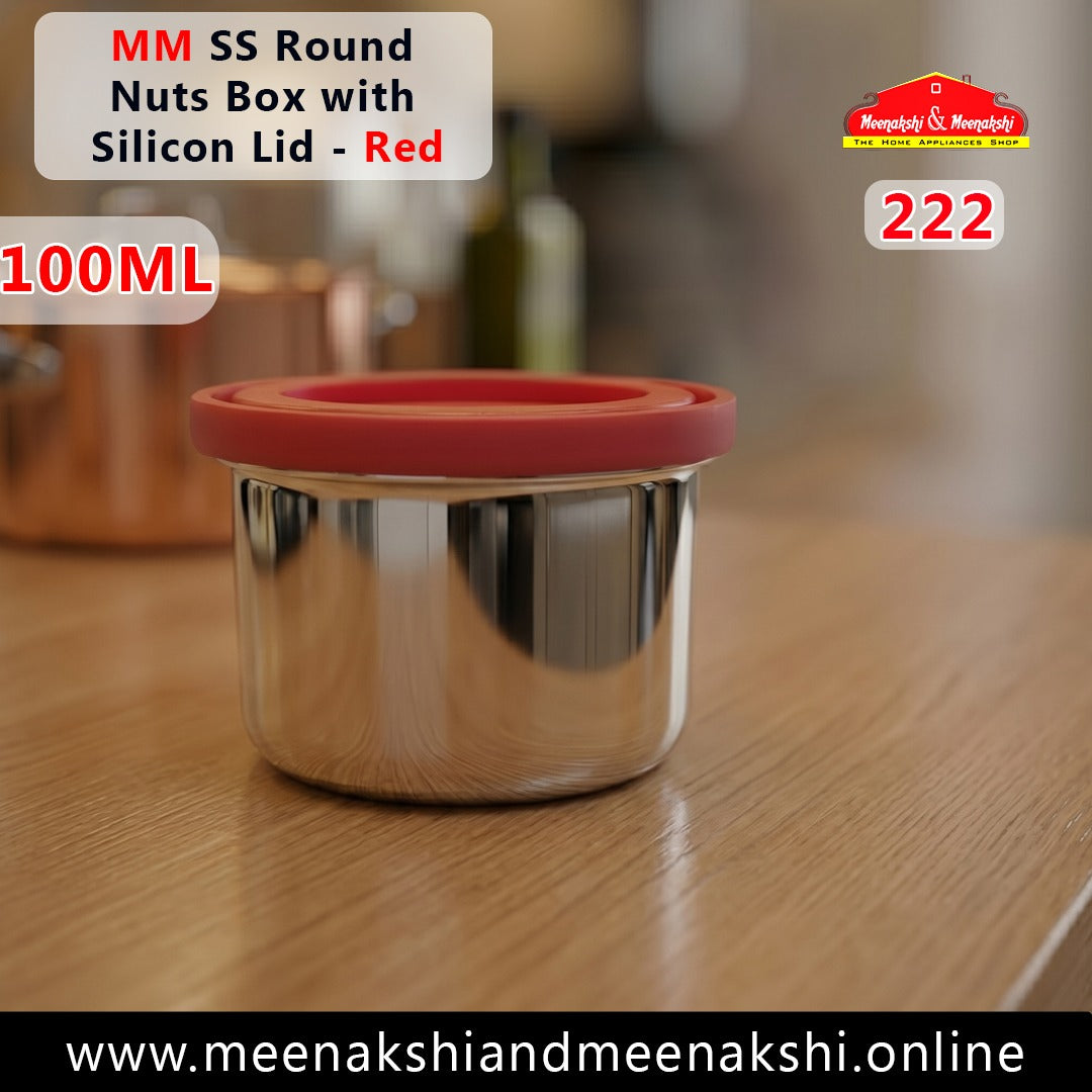MM SS Round Nuts Box with Silicon Lid 100ml