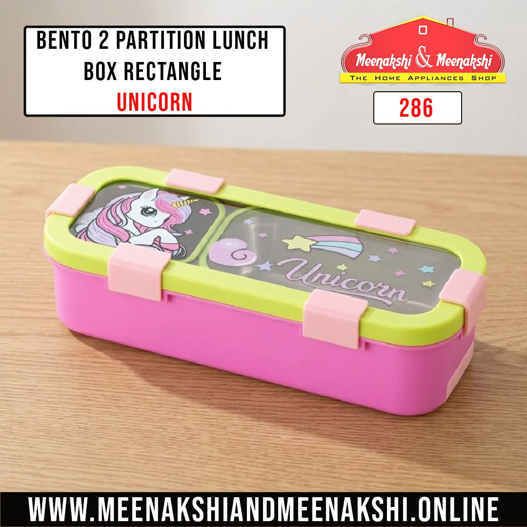 Bento 2 Partition Lunch Box Rectangle