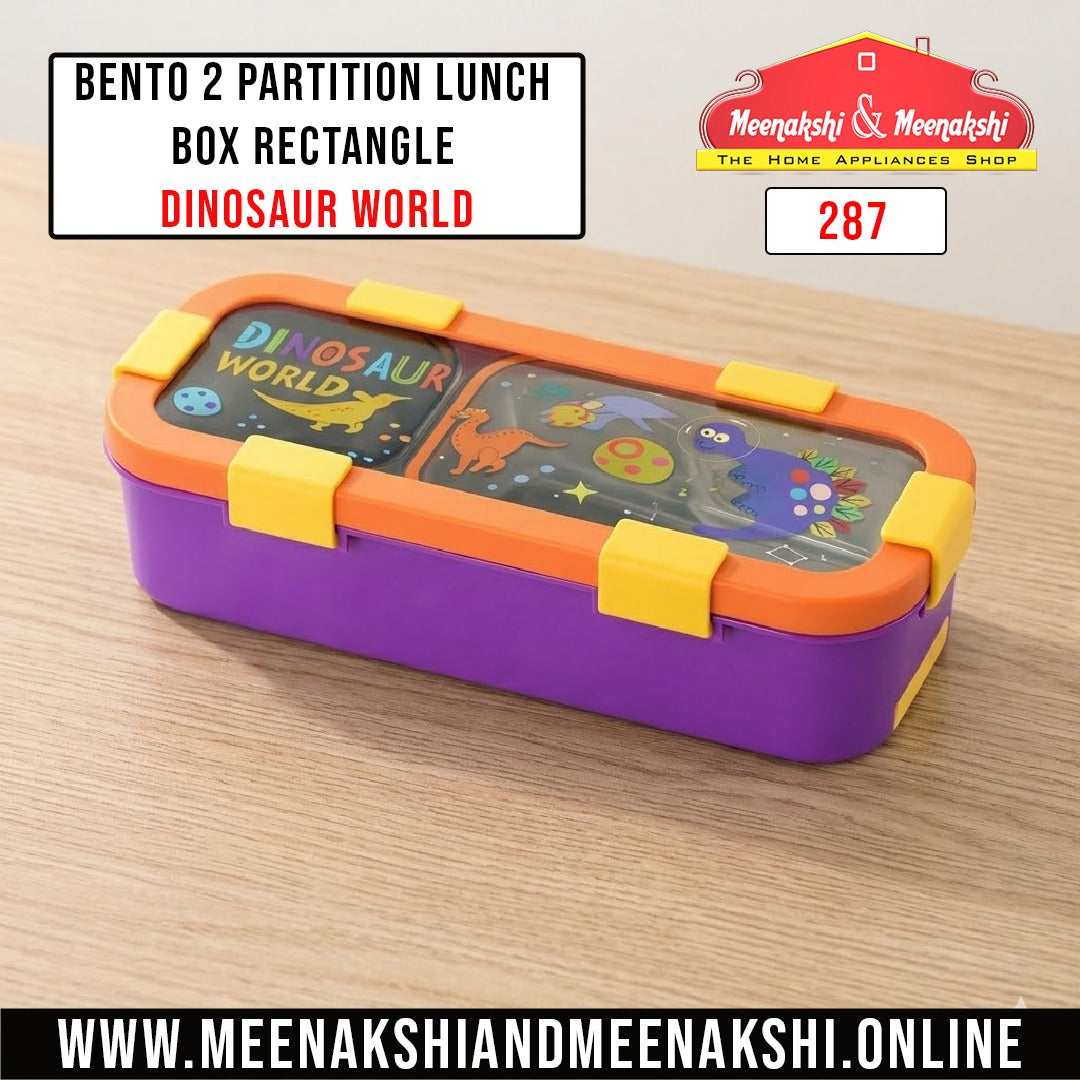 Bento 2 Partition Lunch Box Rectangle
