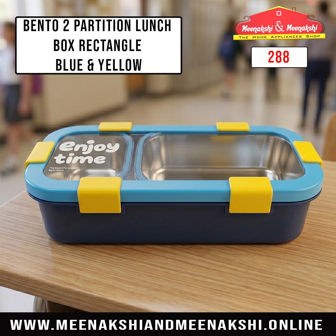 Bento 2 Partition Lunch Box Rectangle