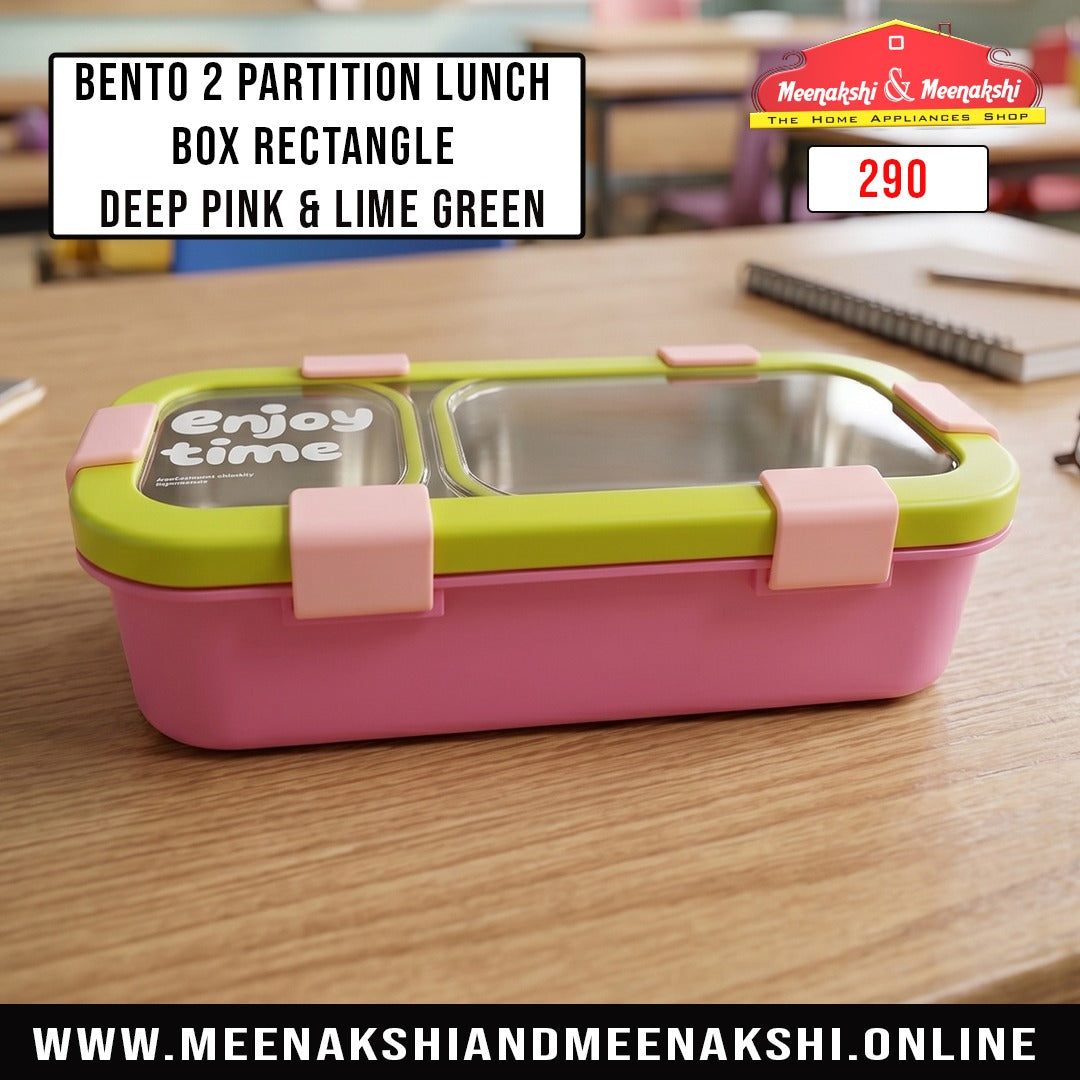 Bento 2 Partition Lunch Box Rectangle