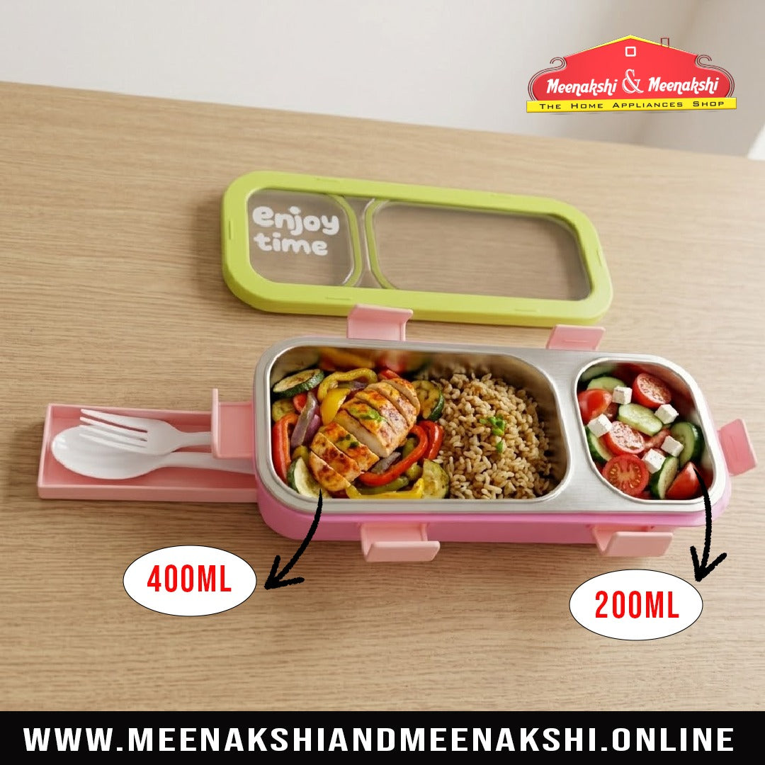 Bento 2 Partition Lunch Box Rectangle