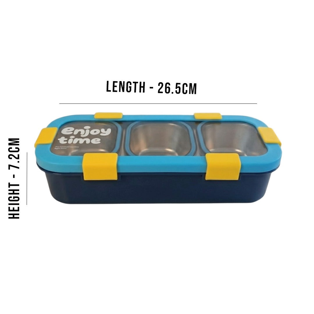 Bento 3 Partition Lunch Box Rectangle