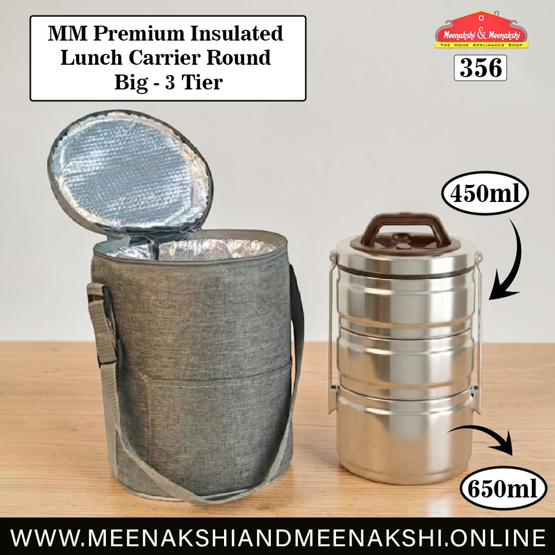 MM Premium Insulated Lunch Carrier Round