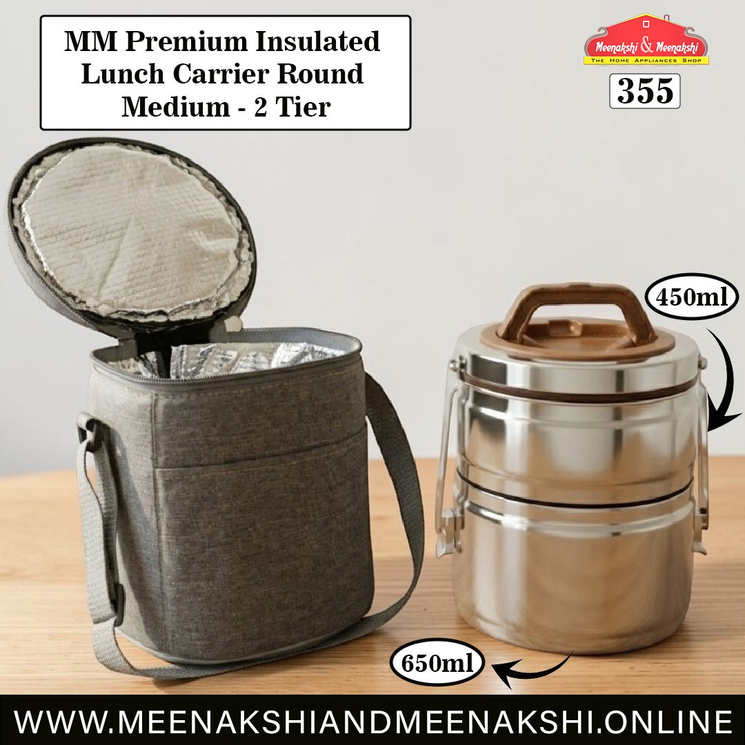 MM Premium Insulated Lunch Carrier Round