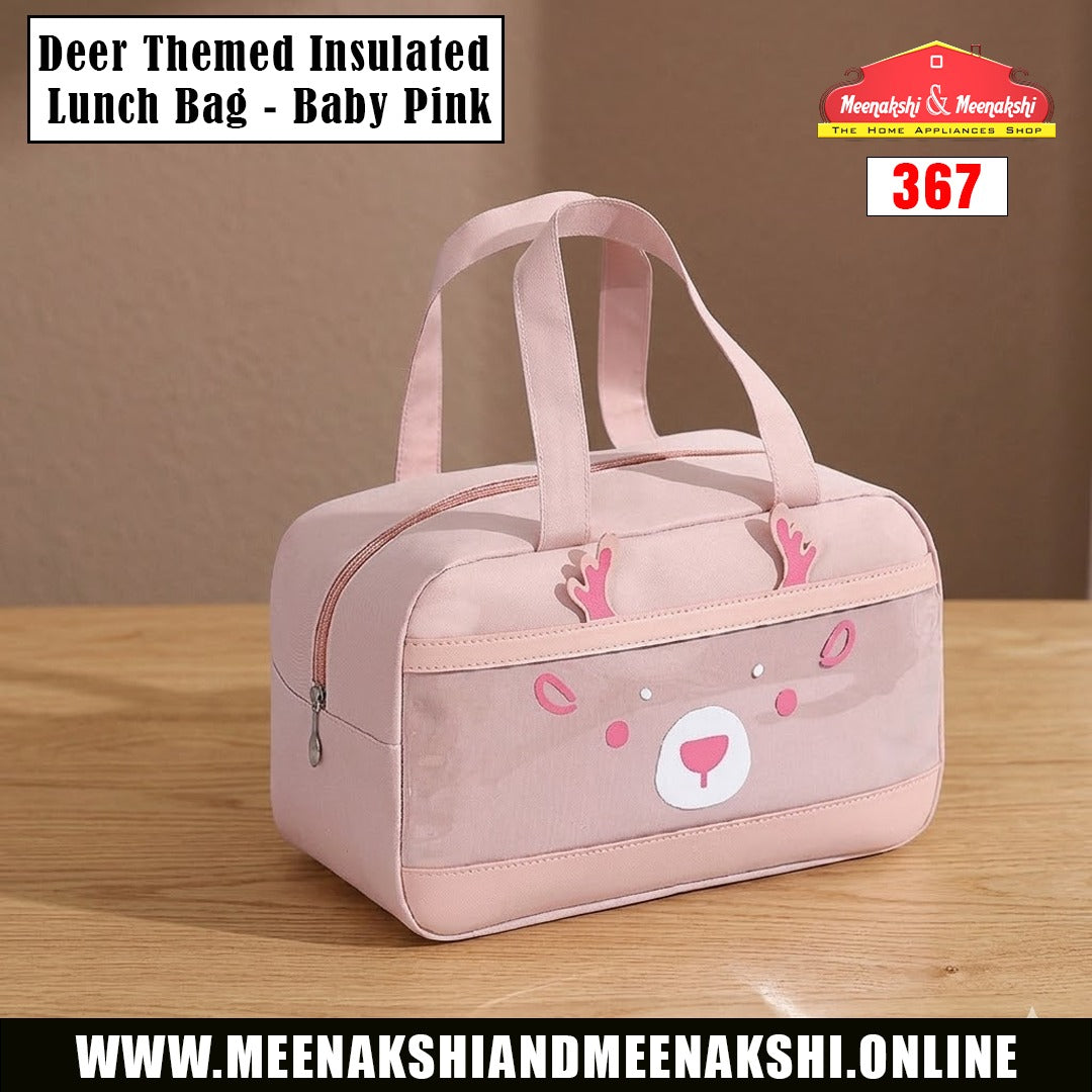 Deer Themed Insulated Lunch Bag