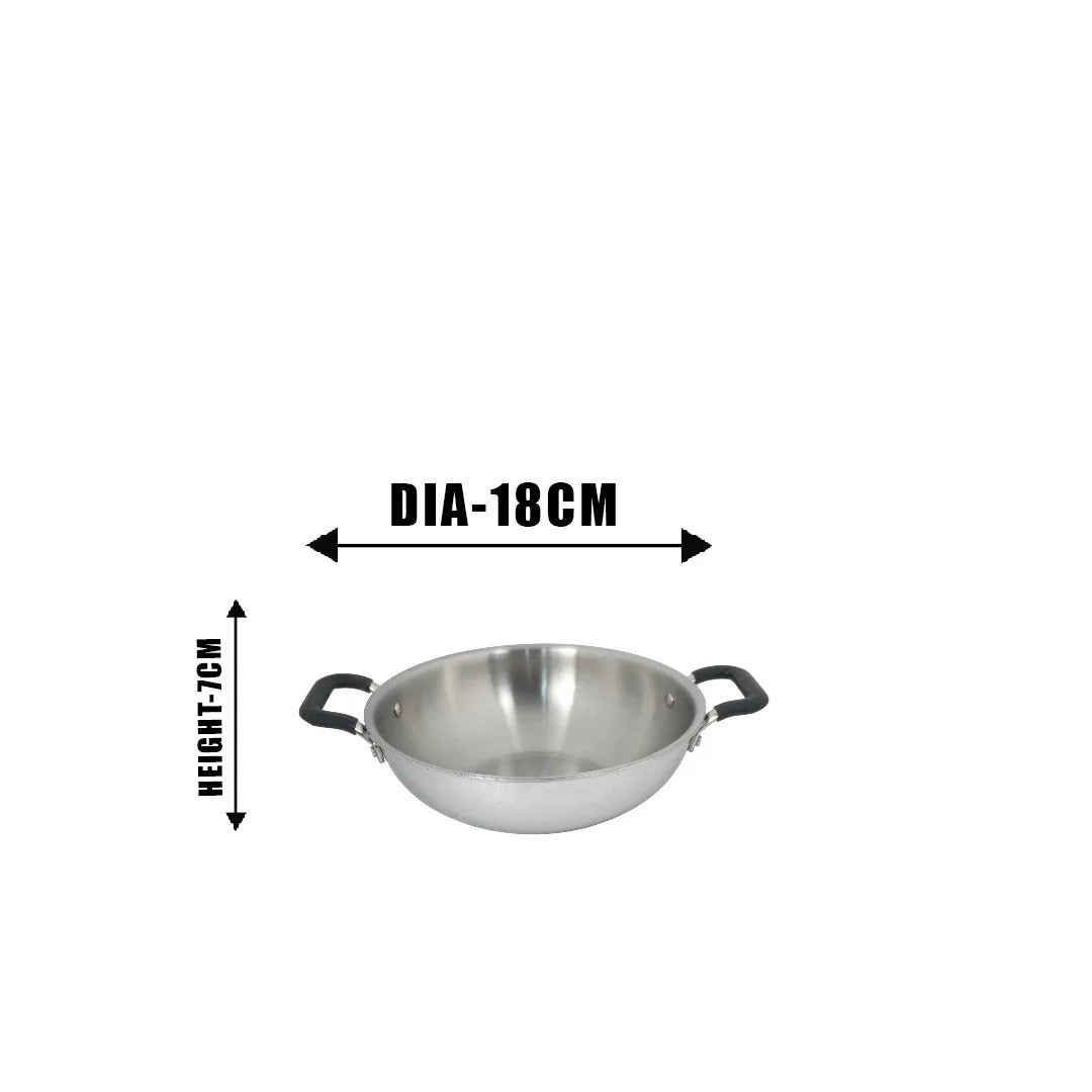 MM Triply Deep Kadai With Silicon Handle