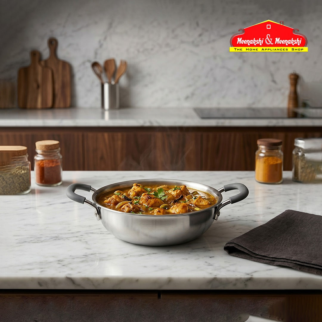 MM Triply Deep Kadai With Silicon Handle
