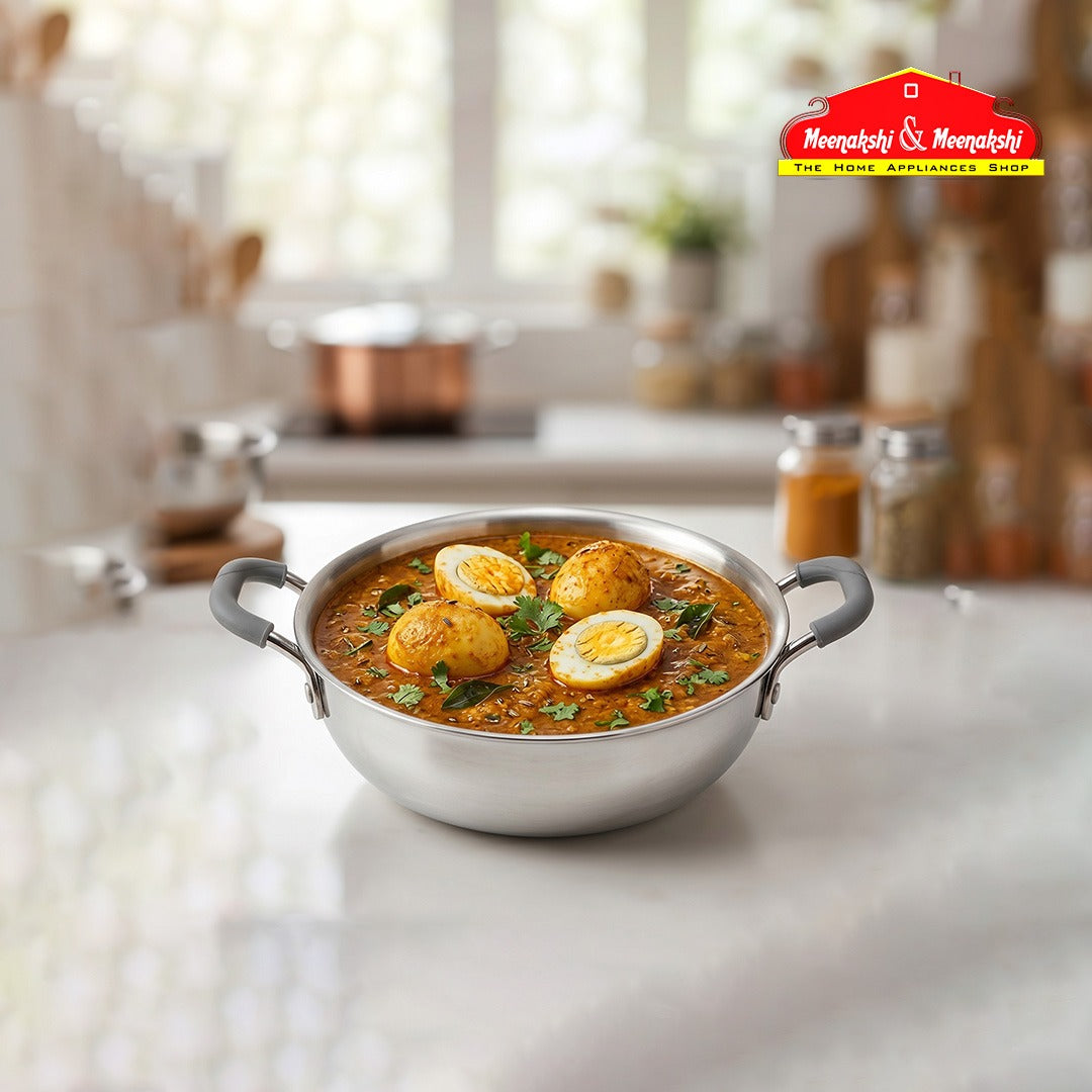 MM Triply Deep Kadai With Silicon Handle