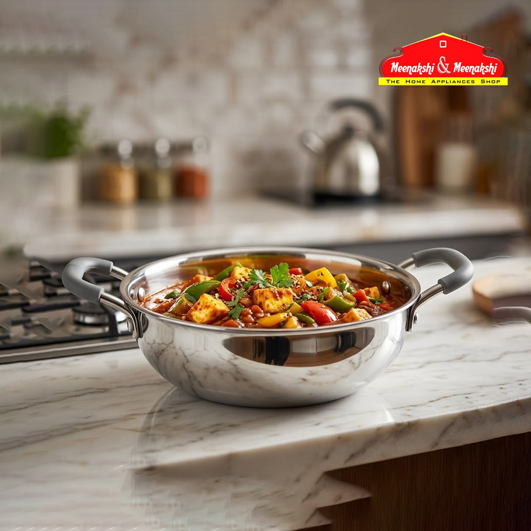 MM Triply Deep Kadai With Silicon Handle